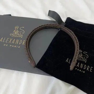 ALEXANDRE DE PARIS 브라운 헤어밴드