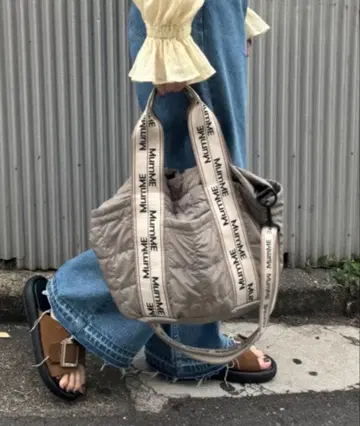 MumME 자카드 테이프 퀼팅 스퀘어 토트 BAG