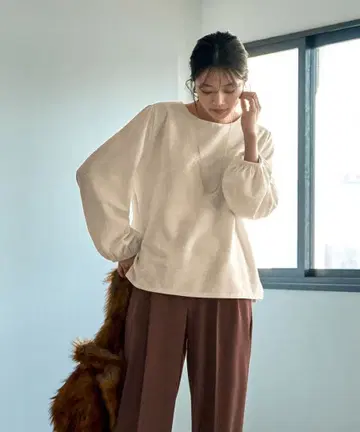 스타일 델리 은은한 크러쉬 벨로아 블라우스 미사용 택 포함