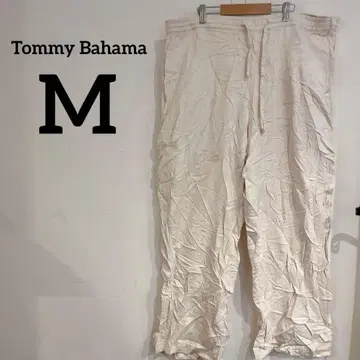 Tommy Bahama [ M ] 실크 워크 팬츠 화이트 허리 끈