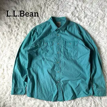 L.L.Bean 워크 셔츠 터콰이즈 블루 코튼 XL 긴팔