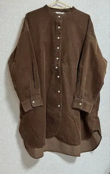 blue willow 코듀로이 튜닉 셔츠 브라운