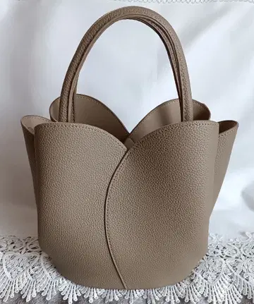 cawaii 토트백 꽃 피는 튤립백 베이지