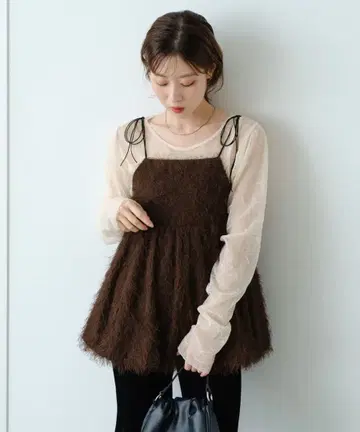 카스타네 벌룬 샤기 뷔스티에