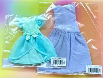 리카짱 옷 갈아입기 드레스 세트 스카이블루와 보라색