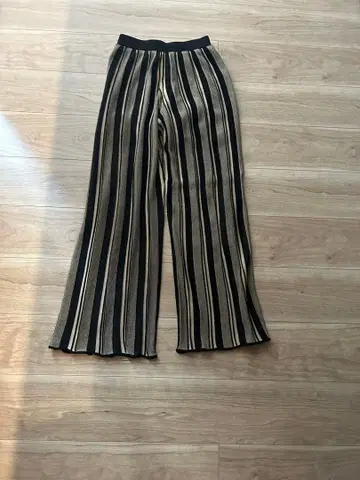 스트라이프 니트 팬츠