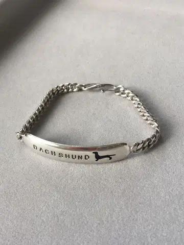 [새상품] silver925 닥스훈트 팔찌 반려견 각인 있음