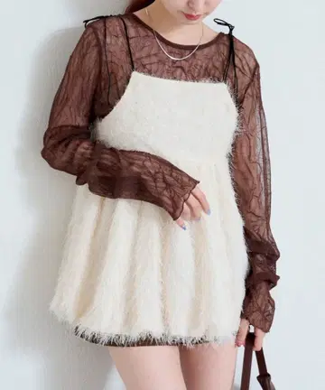 카스타네 벌룬 샤기 뷔스티에