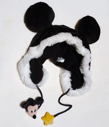 디즈니 미키마우스 귀 달린 퍼 캡 레어