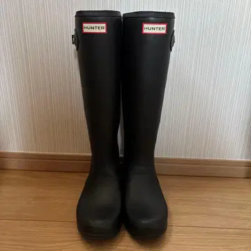 HUNTER 블랙 롱 부츠 버클 포함 25cm