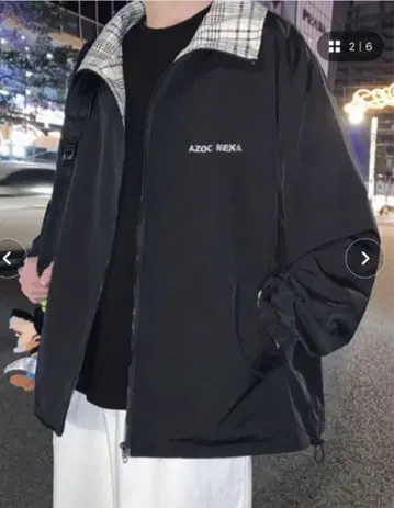 MGV 리버서블 원포인트 하이넥 지퍼 블루종 XL