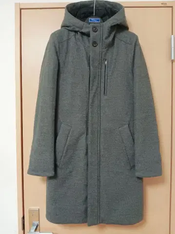 Edition 후드 부착 울 코트 그레이