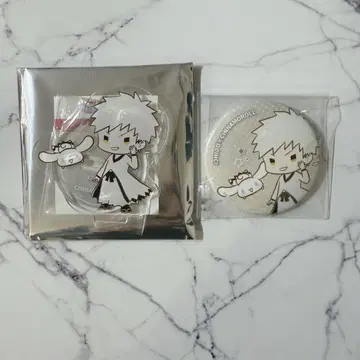 BLEACH x 산리오 화이트 이치고 아크릴 스탠드 캔뱃지