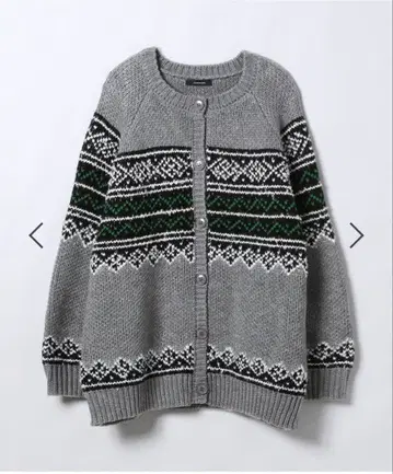 [ 미사용 새상품 ] JEANASIS 3G 페어아일 크루 가디건