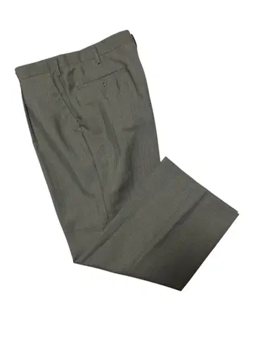 센터 프레스 슬랙스 카키 스트라이프 남성용 모드 워크 포멀