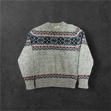 70s 80s L.L.Bean 니트 M 그레이 노르딕
