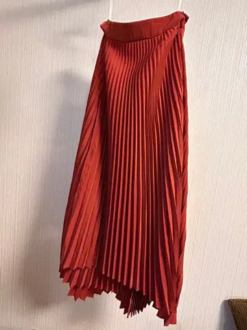 [ 새상품급 ] ROPE 오렌지 플리츠 스커트