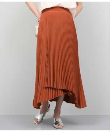 [ 새상품급 ] ROPE 오렌지 플리츠 스커트