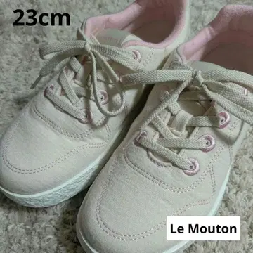 Le Mouton 크림/핑크 스니커즈 23cm