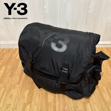 Y-3 메신저 백 숄더백 안감 모노그램 나일론 블랙