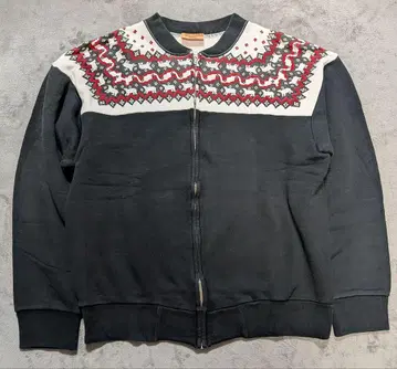 Pherrow's 풀 집업 맨투맨 눈꽃 패턴