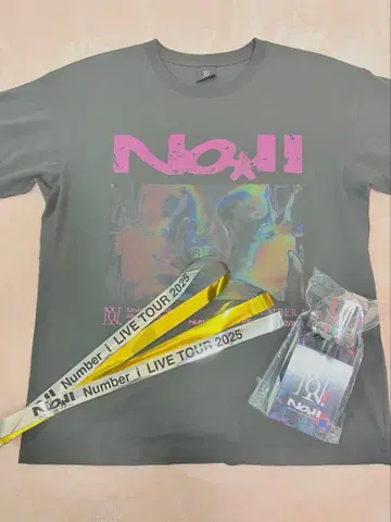 T셔츠 응원봉 은색 테이프 Number_i LIVE TOUR NO.II