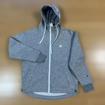 Champion 그레이 풀 집업 후드티
