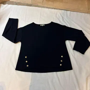 네이비 네이비 골드 버튼 상의 라인