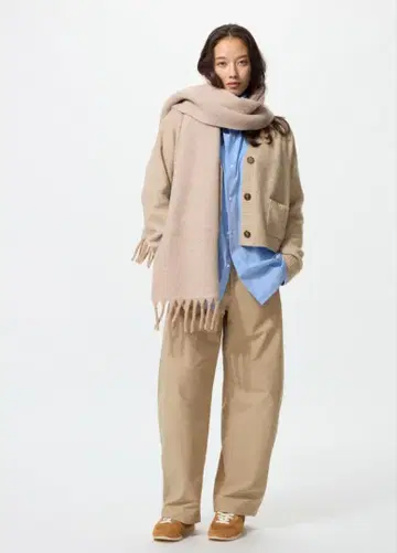 유니클로 저지 배럴 레그 팬츠