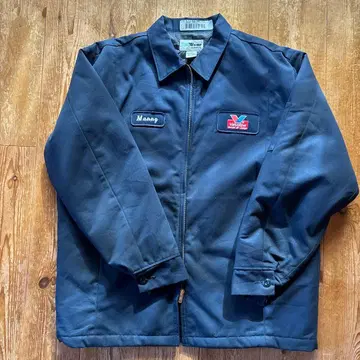 남성용 네이비 워크 자켓