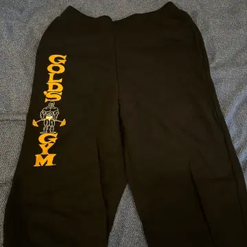 GOLD'S GYM 블랙 스웨트 팬츠