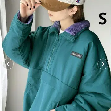 새상품 JAVA 리버서블 하프 지퍼 보아 블루종 S 클래식 엘프