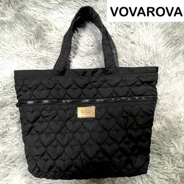 미사용 VOVAROVA 하트 퀼팅 토트백 블랙 별 패턴
