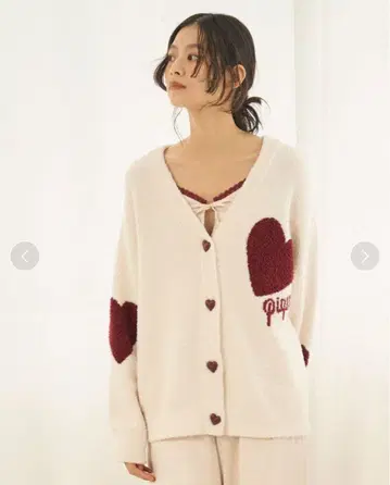 [ 새상품 ] gelato pique 하트 자카드 가디건 M-L