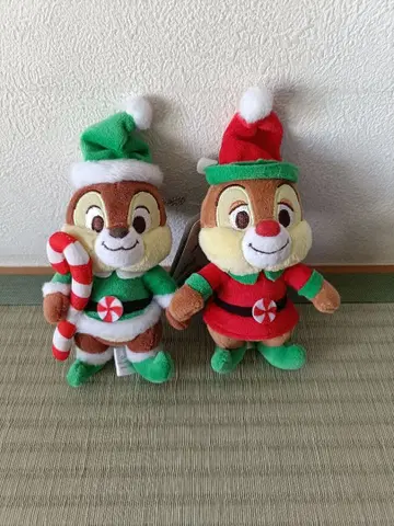 칩과 데일 크리스마스 봉제 인형 키체인