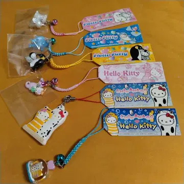 헬로키티 생물 시리즈 끈 장식 6개 세트