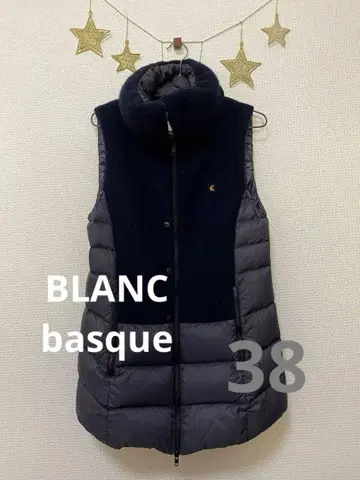 BLANC basque 다운 베스트 네이비