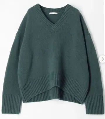 GALERIE VIE 파인 울 V 넥 그린