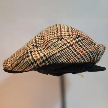 CA4LA 카시라 체크 무늬 베레모 울 혼방 모자 햇