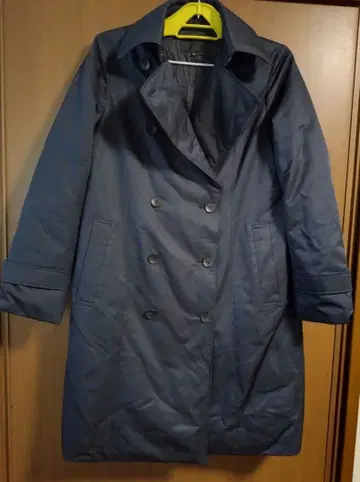 ICB 네이비 더블 브레스트 롱 다운 코트 42