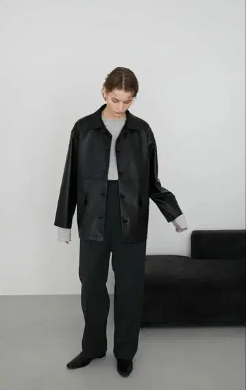 lapeaudegem 에코 가죽 자켓 2024AW