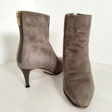 JIMMY CHOO 숏부츠 스웨이드 골드 금장 장식 36 그레이지