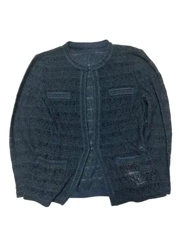 vintage 레이스 편직 긴팔 가디건 볼레로 블랙 80s 90s