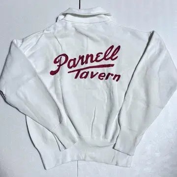 60s unkown 하프 지퍼 맨투맨 LANCE 체인 스티치 자수