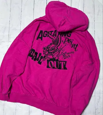 GYDA 제이다 CALL BUNNY BIG 후드 맨투맨 핑크 F