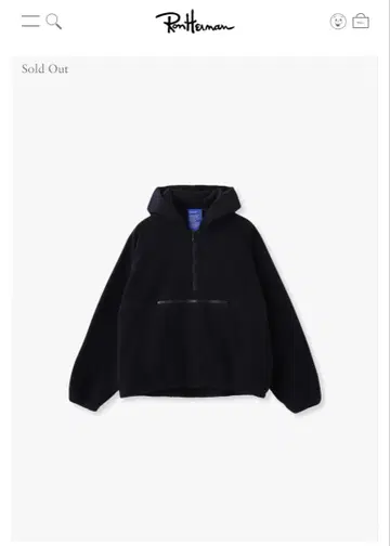 론 헤르만 플리스 후디 블루종 XS