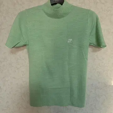 쿠레쥬 민트 그린 니트 반팔