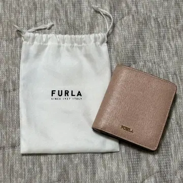 FURLA 훌라 미니 지갑 컴팩트 핑크 베이지