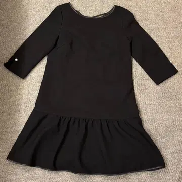 리랜드투어 인조 가죽 파이핑 체크 원피스 일본제