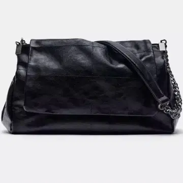 ZARA 락 플랩 숄더백 블랙